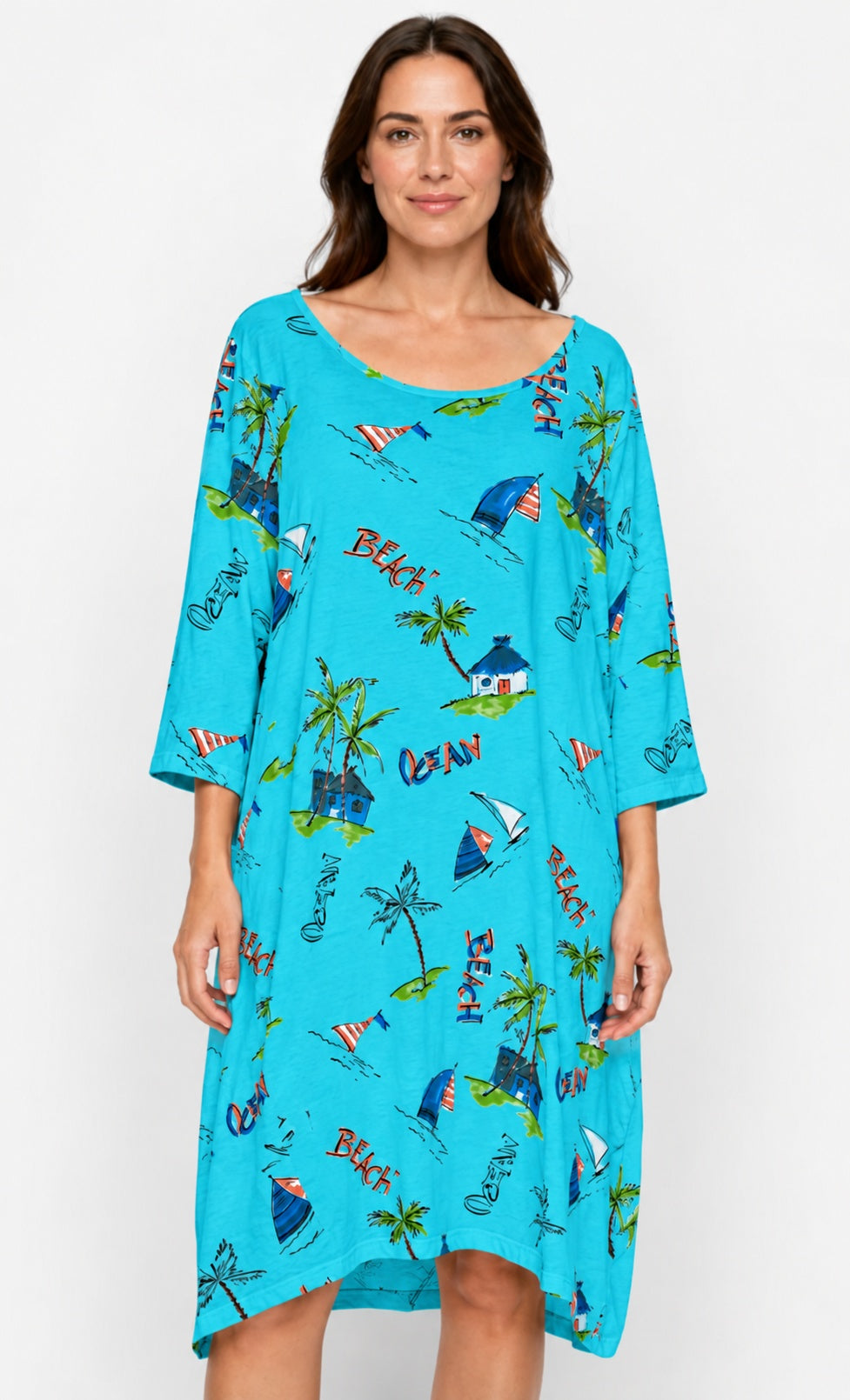 Prairie Cotton by CMC Printed Tulip Dress - OC956/P - JERSEY OCEAN CARIBE
