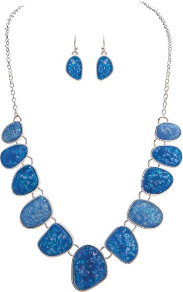 RAIN Blue Sea Opals Necklace - N1736BL