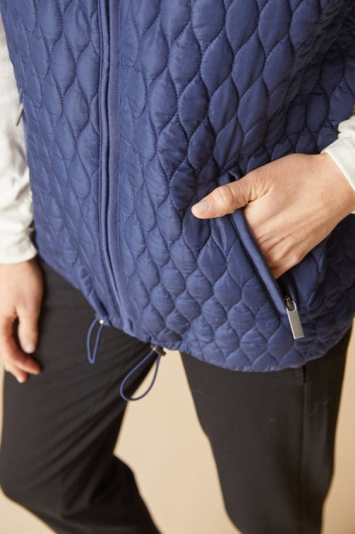 Habitat Dbl Faced Quilts Zip Vest - 22918 - NAVY