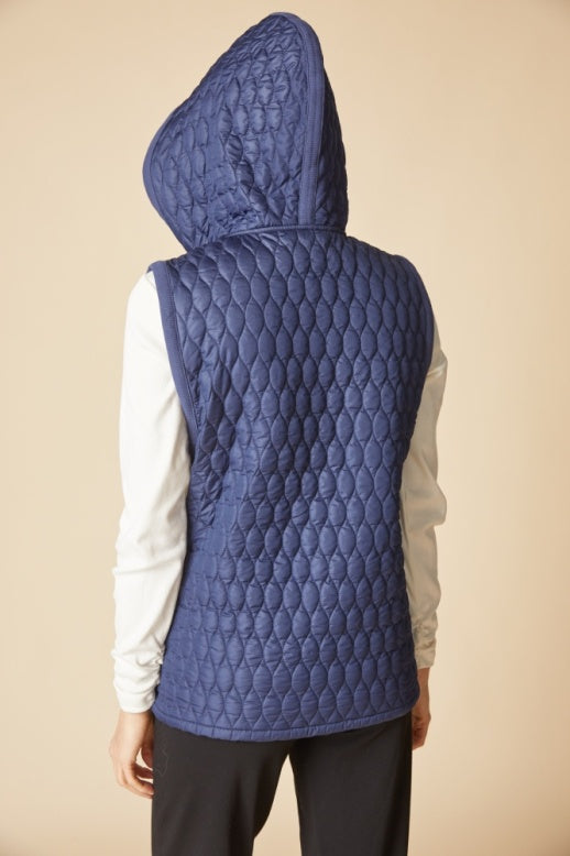 Habitat Dbl Faced Quilts Zip Vest - 22918 - NAVY