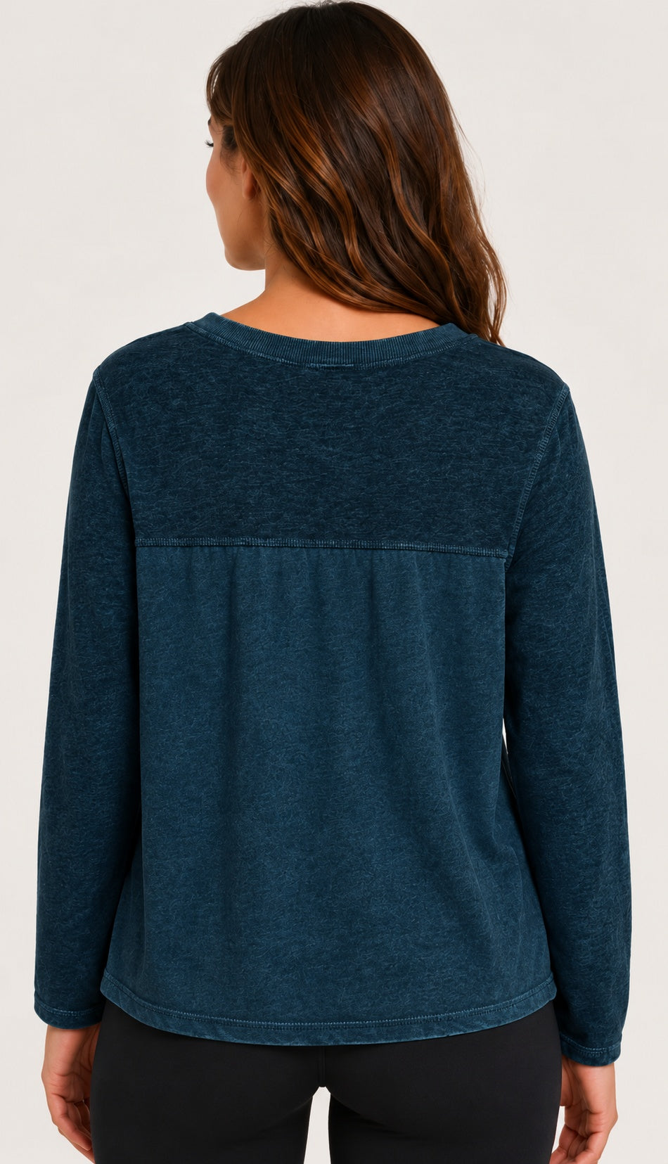 Prairie Cotton by CMC Heather Stretch Terry Contrast Crew Sweatshirt - HST706