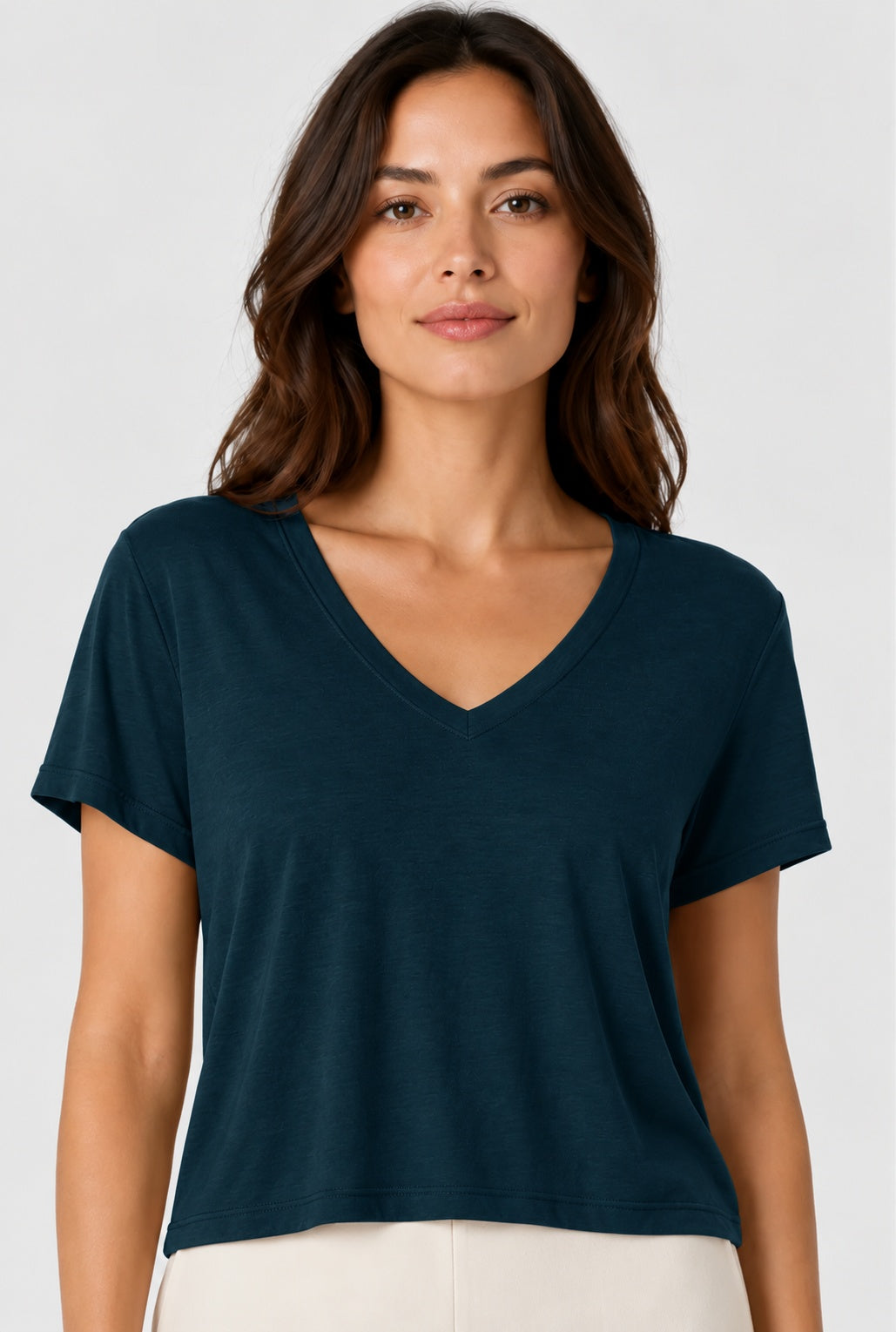 Prairie Cotton by CMC Prairie Lux Relaxed V-Neck Top - LX165