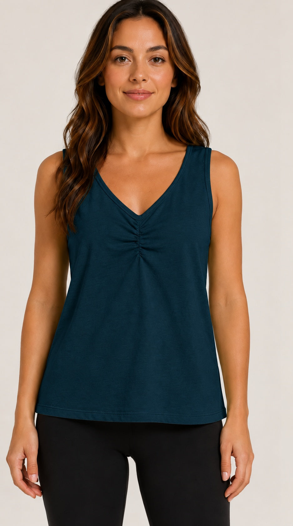 Prairie Cotton by CMC Stretch Terry Ruched Tank Top - ST796