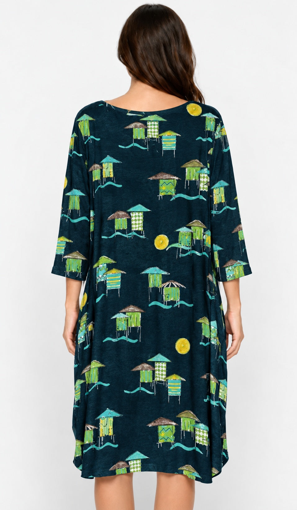Prairie Cotton by CMC Printed Tulip Dress - BB956/P - JERSEY BORA BORA