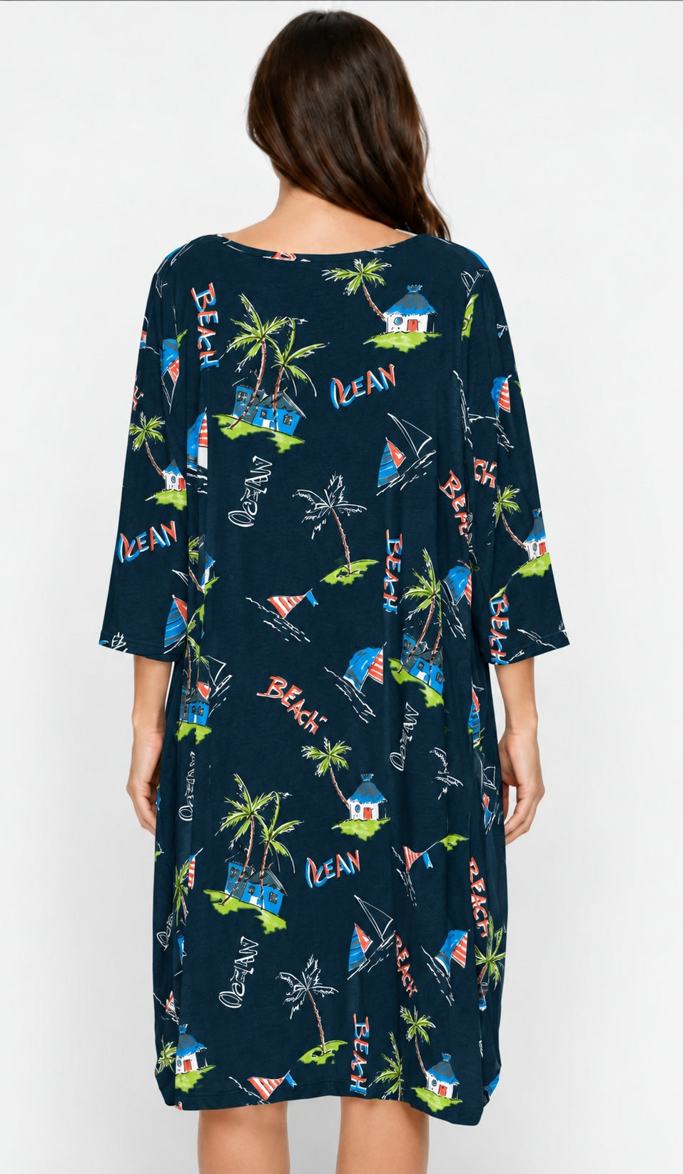 Prairie Cotton by CMC Printed Tulip Dress - OC956/P - JERSEY OCEAN CARIBE