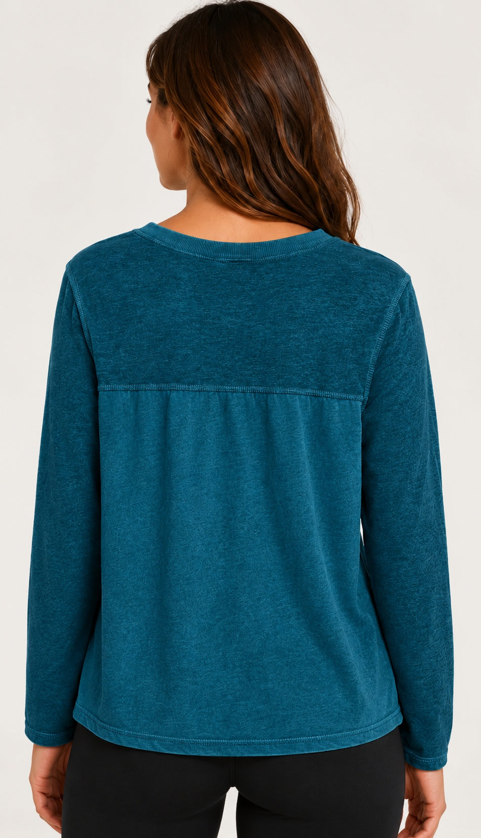 Prairie Cotton by CMC Heather Stretch Terry Contrast Crew Sweatshirt - HST706