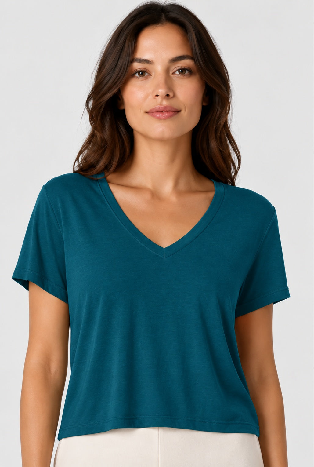 Prairie Cotton by CMC Prairie Lux Relaxed V-Neck Top - LX165
