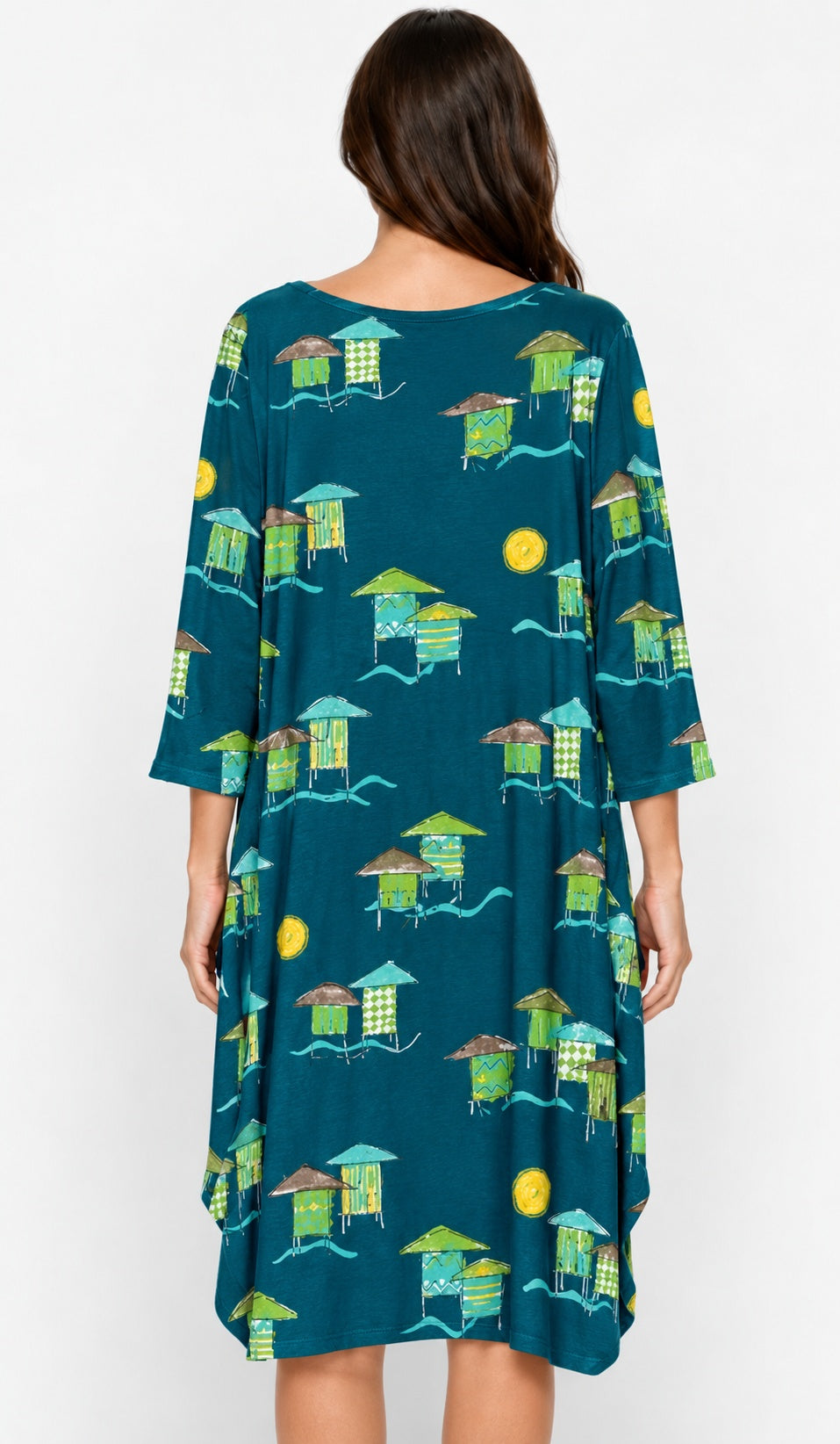Prairie Cotton by CMC Printed Tulip Dress - BB956/P - JERSEY BORA BORA