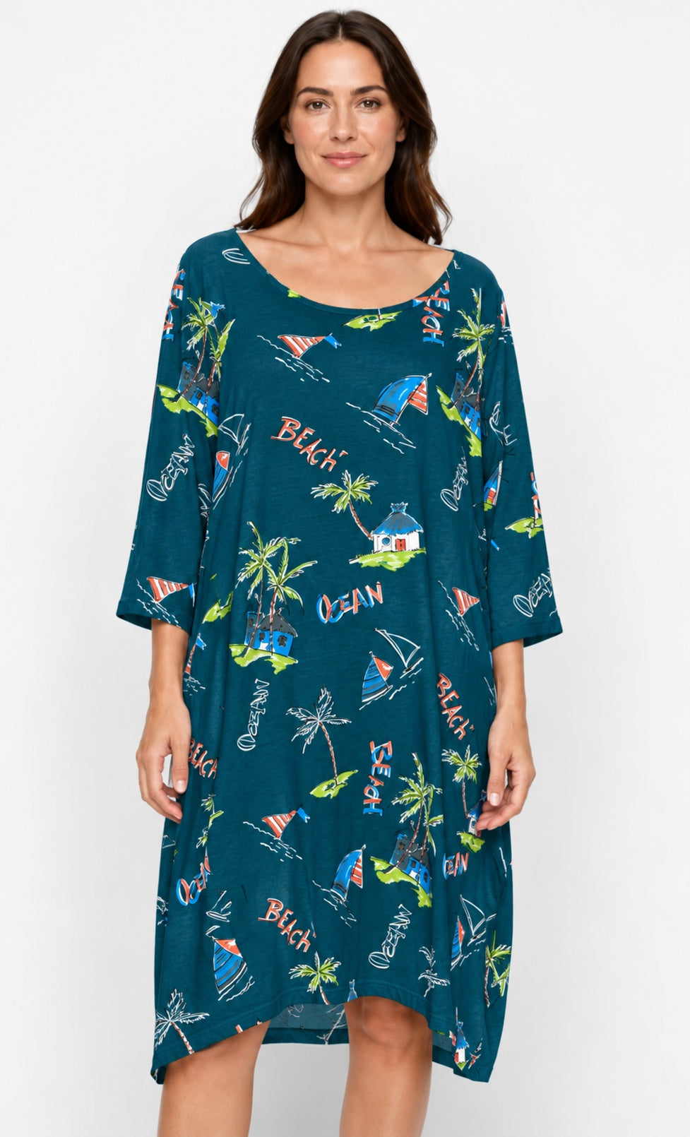 Prairie Cotton by CMC Printed Tulip Dress - OC956/P - JERSEY OCEAN CARIBE