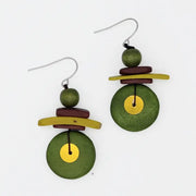 SYLCA Assuta Olive Drop Earrings - BP25E01 - OLIVE