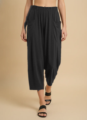 MOONLIGHT Black Flowy Pant w/ Pockets - P3167ITY - BLACK