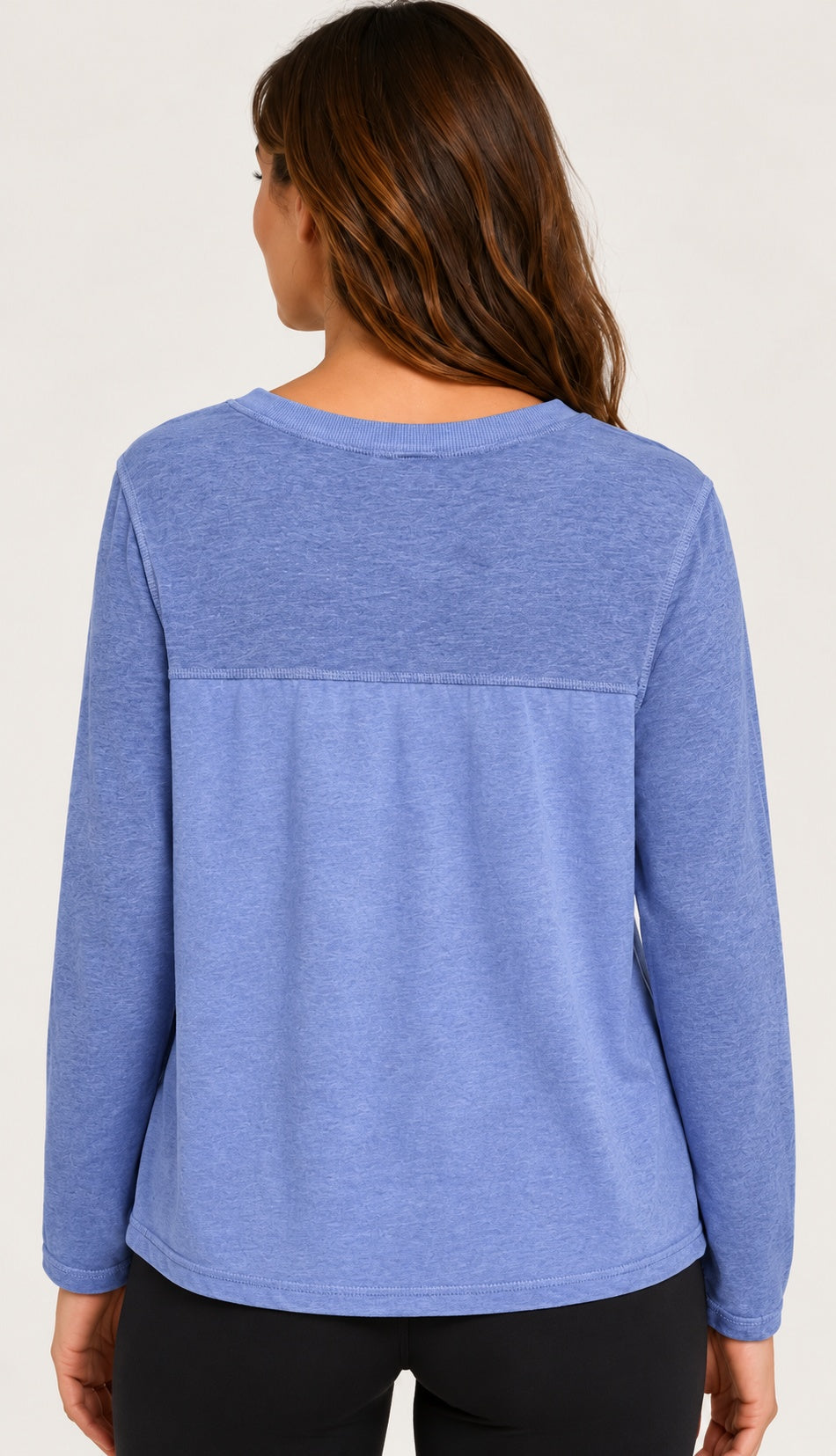 Prairie Cotton by CMC Heather Stretch Terry Contrast Crew Sweatshirt - HST706