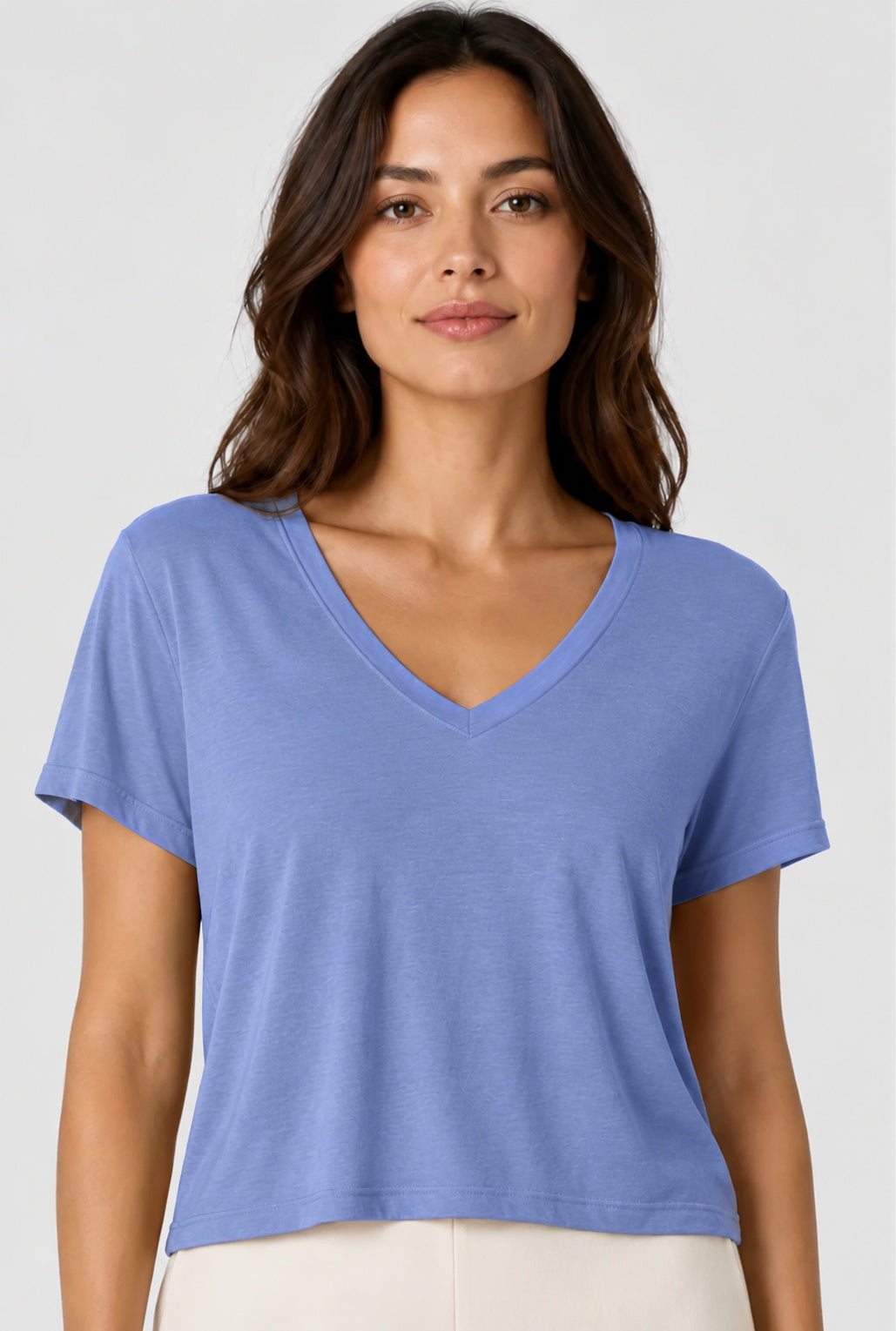 Prairie Cotton by CMC Prairie Lux Relaxed V-Neck Top - LX165
