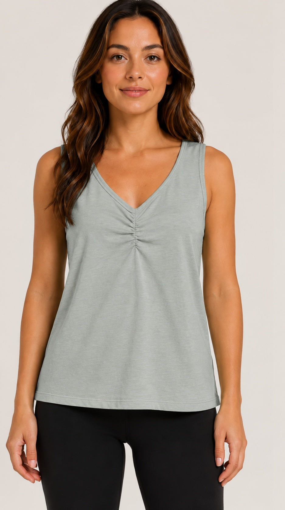 Prairie Cotton by CMC Stretch Terry Ruched Tank Top - ST796
