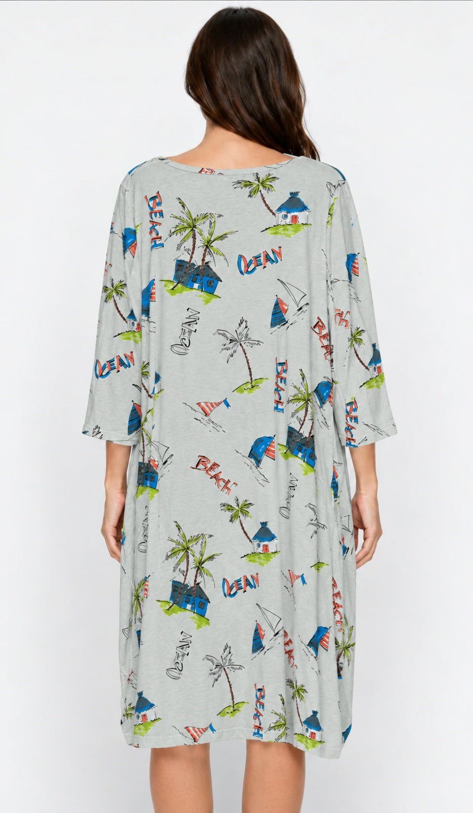 Prairie Cotton by CMC Printed Tulip Dress - OC956/P - JERSEY OCEAN CARIBE