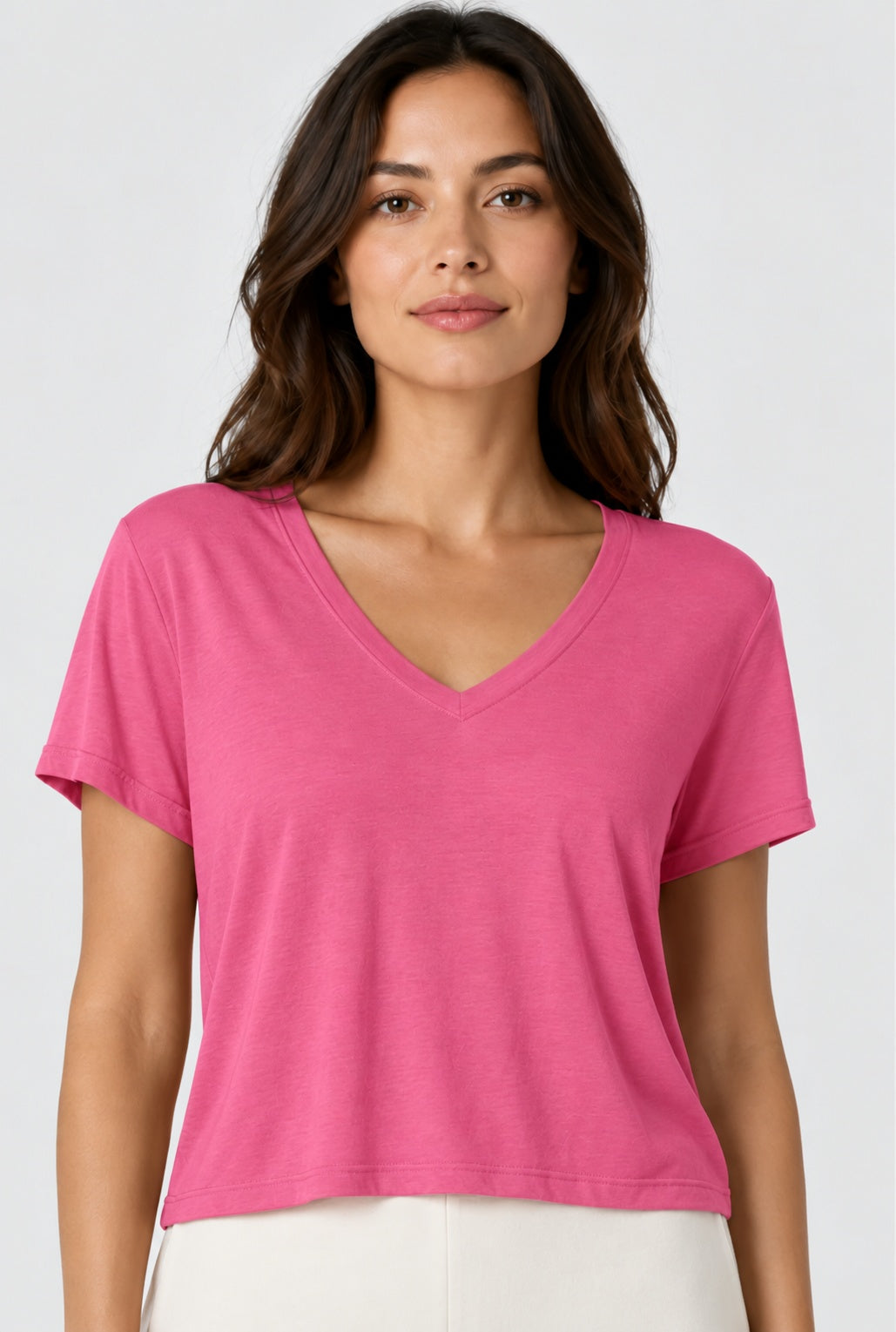 Prairie Cotton by CMC Prairie Lux Relaxed V-Neck Top - LX165