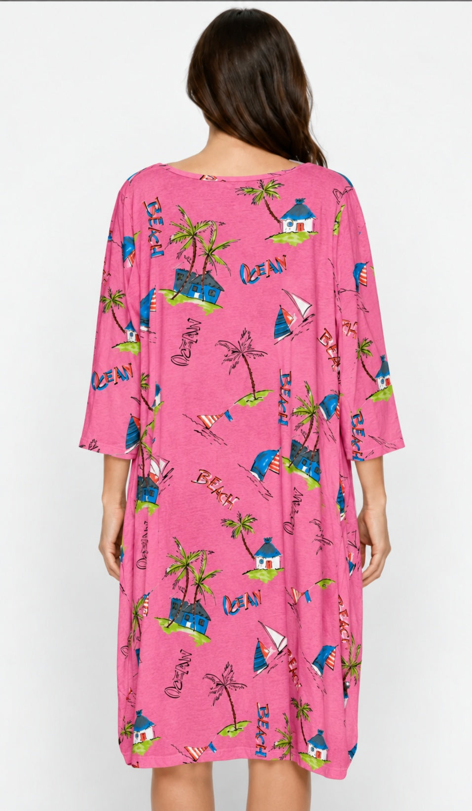 Prairie Cotton by CMC Printed Tulip Dress - OC956/P - JERSEY OCEAN CARIBE