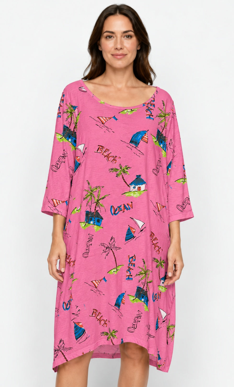 Prairie Cotton by CMC Printed Tulip Dress - OC956/P - JERSEY OCEAN CARIBE