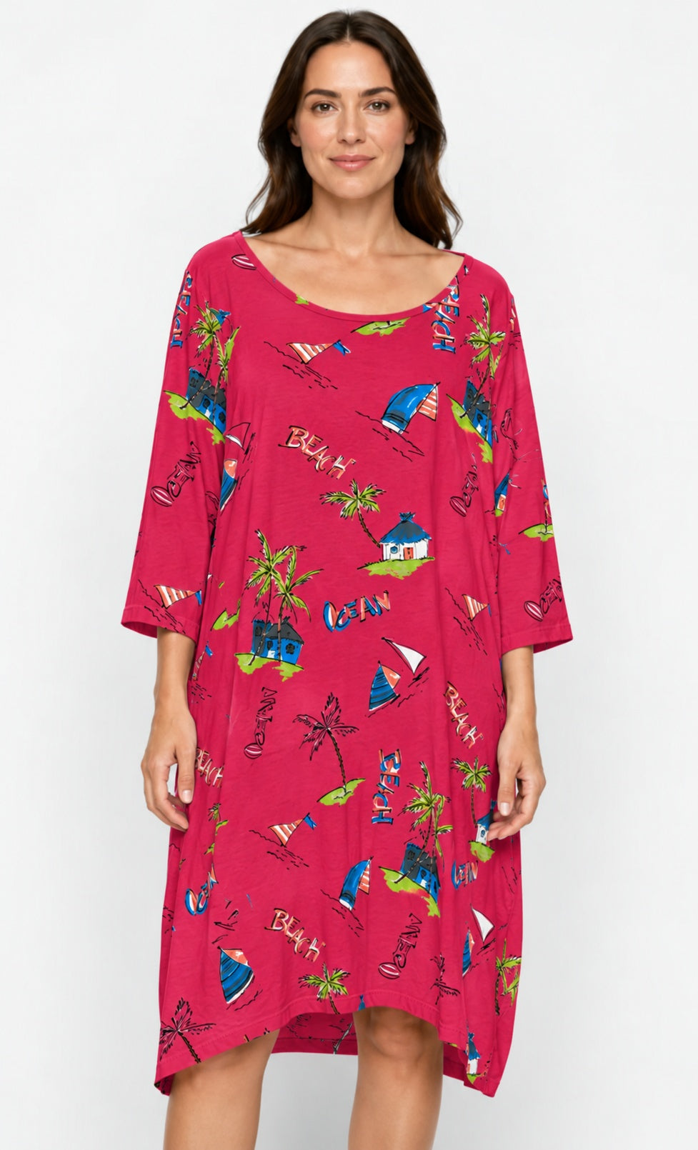 Prairie Cotton by CMC Printed Tulip Dress - OC956/P - JERSEY OCEAN CARIBE
