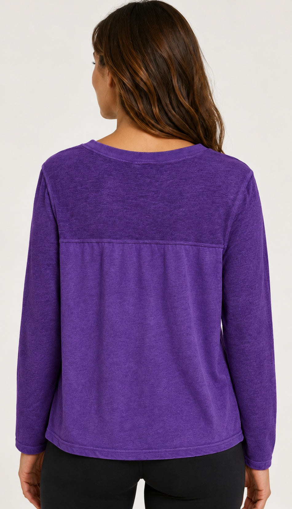 Prairie Cotton by CMC Heather Stretch Terry Contrast Crew Sweatshirt - HST706