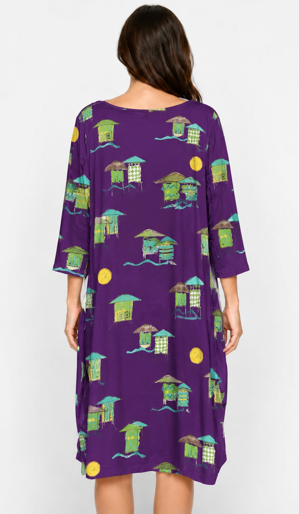 Prairie Cotton by CMC Printed Tulip Dress - BB956/P - JERSEY BORA BORA