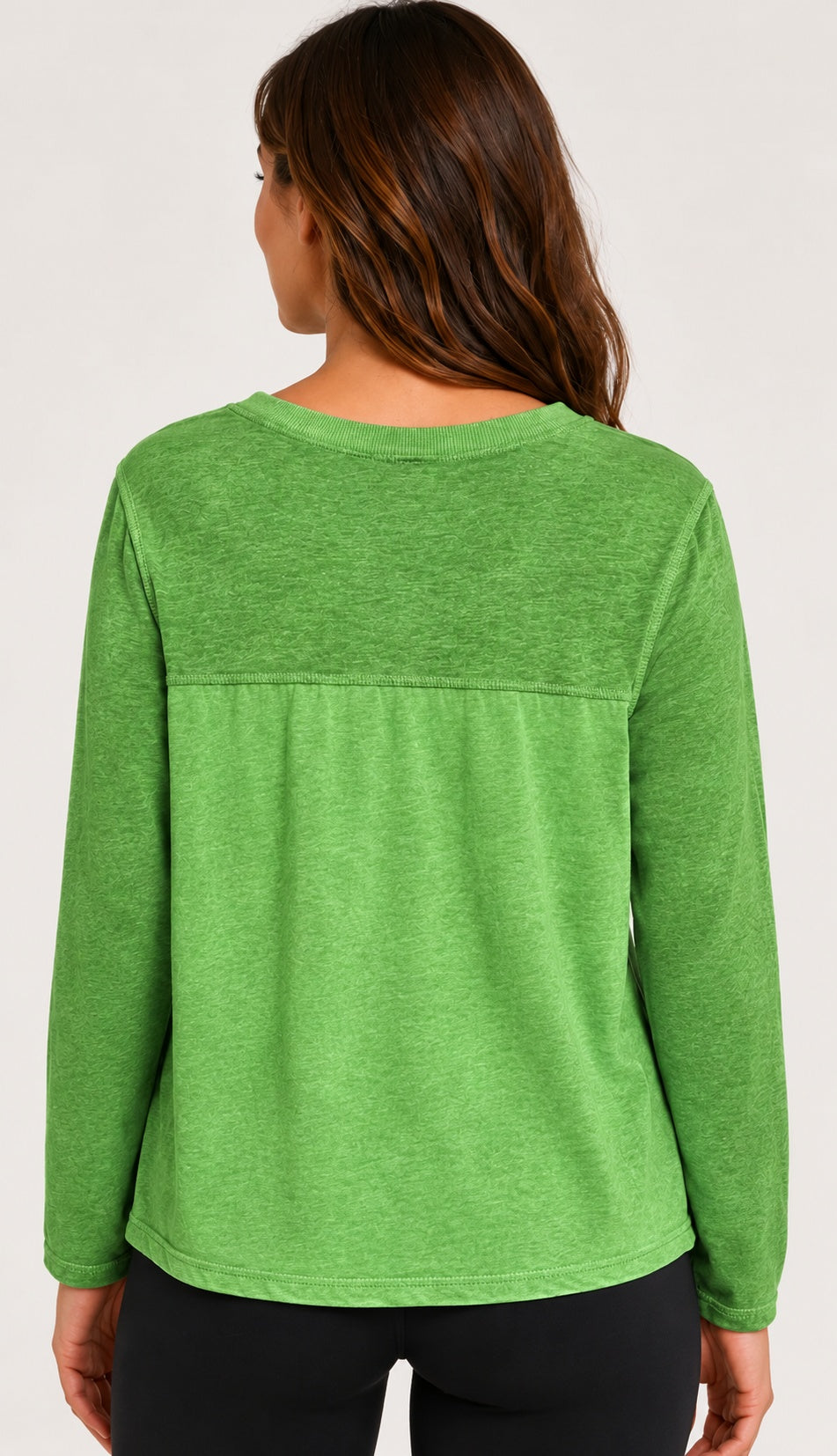 Prairie Cotton by CMC Heather Stretch Terry Contrast Crew Sweatshirt - HST706