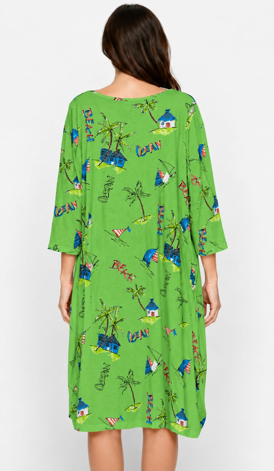 Prairie Cotton by CMC Printed Tulip Dress - OC956/P - JERSEY OCEAN CARIBE