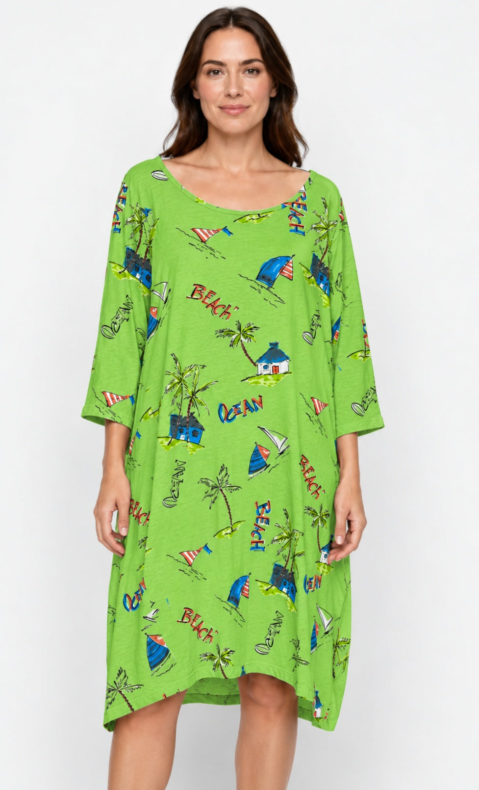 Prairie Cotton by CMC Printed Tulip Dress - OC956/P - JERSEY OCEAN CARIBE