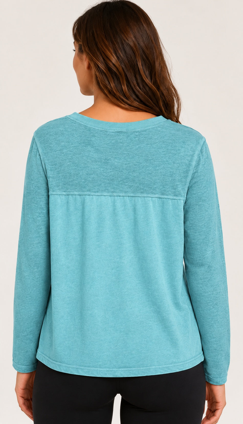 Prairie Cotton by CMC Heather Stretch Terry Contrast Crew Sweatshirt - HST706