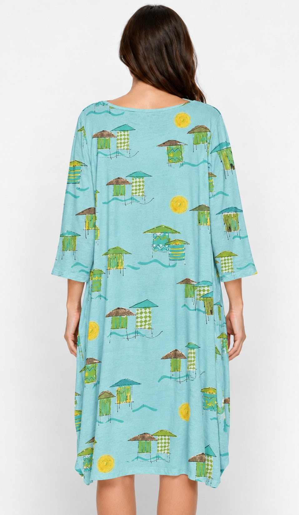 Prairie Cotton by CMC Printed Tulip Dress - BB956/P - JERSEY BORA BORA
