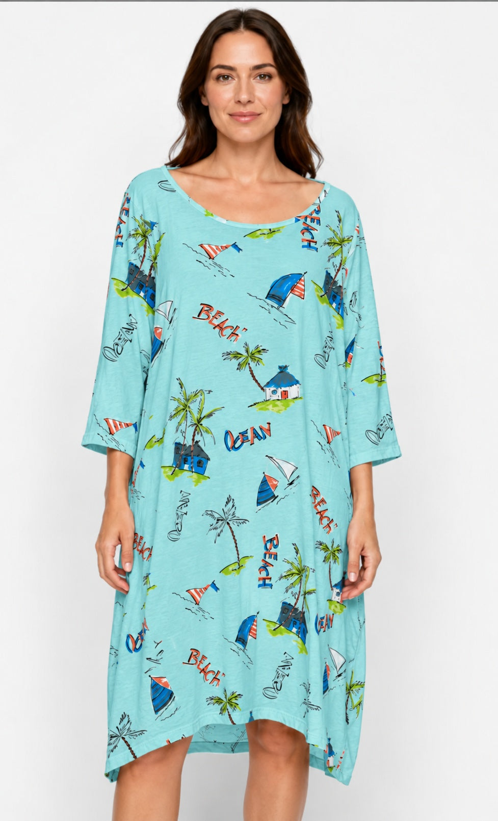 Prairie Cotton by CMC Printed Tulip Dress - OC956/P - JERSEY OCEAN CARIBE