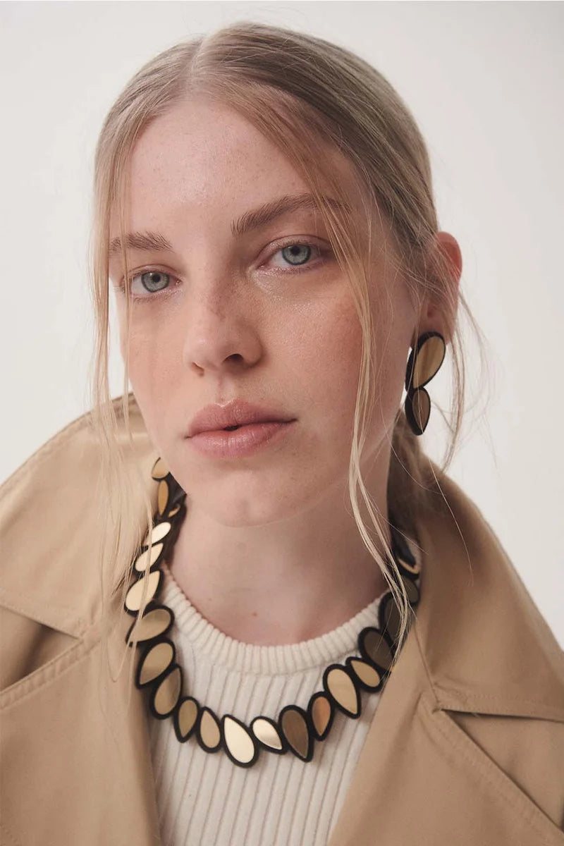 ISKIN SISTERS Raindrop Necklace Round - RD01GD01-JN - GOLD