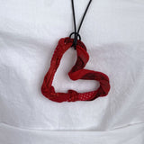 FICKLESTICKS Rustic Heart Necklace - REDS