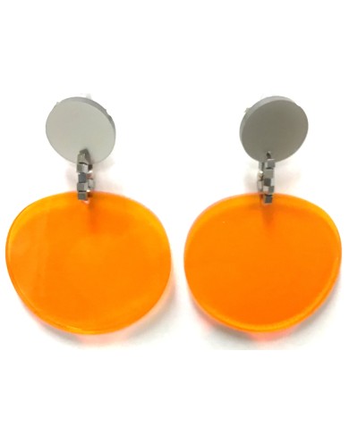 CHRISTINA BRAMPTI EARRINGS - CB-PLEXI S1444A TRANSPARENT ORANGE