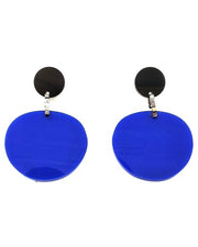 CHRISTINA BRAMPTI EARRINGS - CB-PLEXI S1444H OPAQUE COBALT