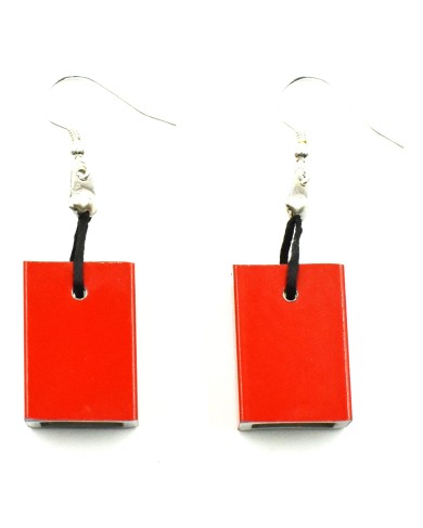CHRISTINA BRAMPTI EARRINGS - CB-CUBIC S1499R - 1 CUBE - SHINY RED