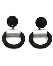 CHRISTINA BRAMPTI EARRINGS - CB-CORD S1553Q BLK/SILVER