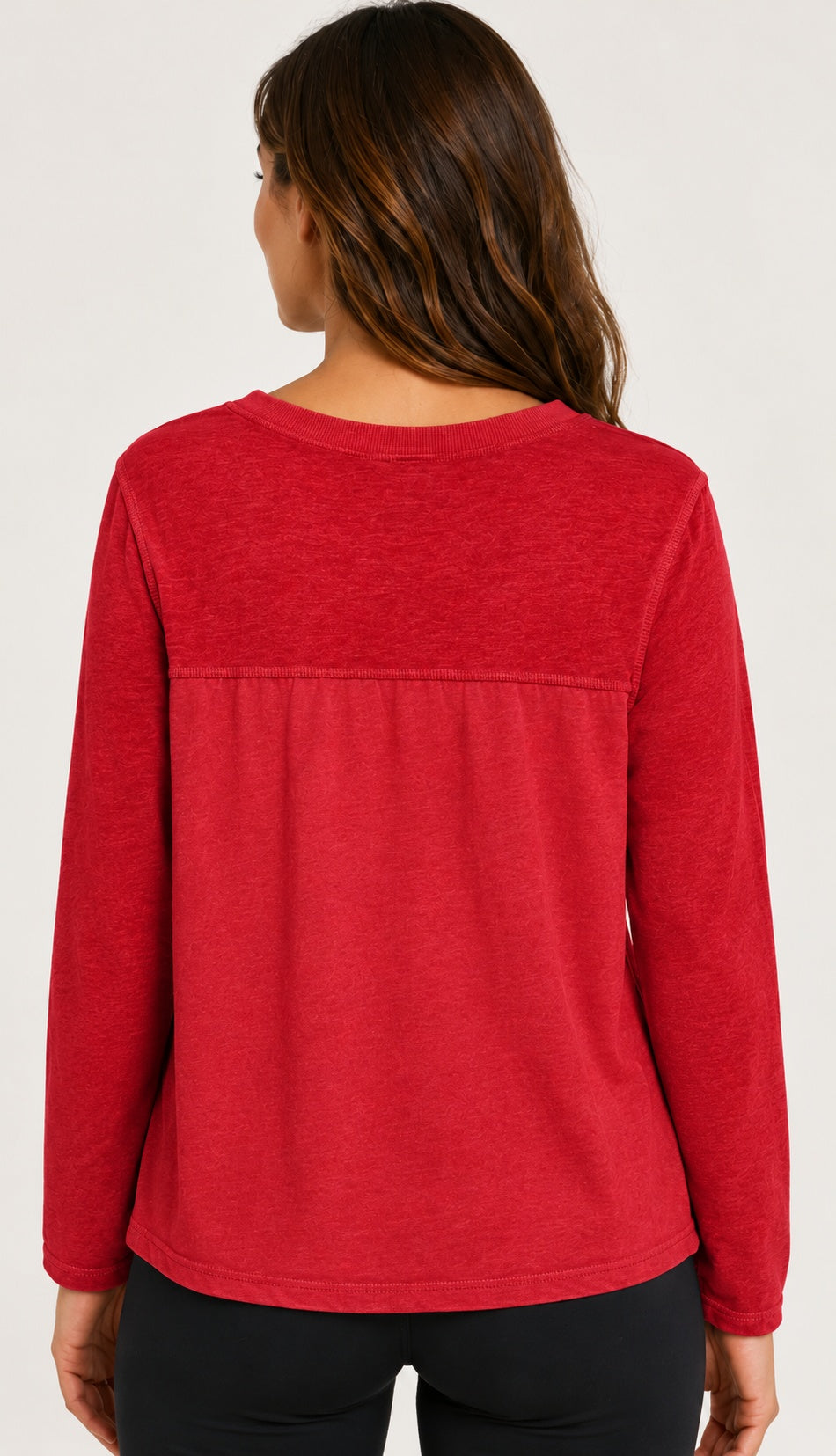 Prairie Cotton by CMC Heather Stretch Terry Contrast Crew Sweatshirt - HST706
