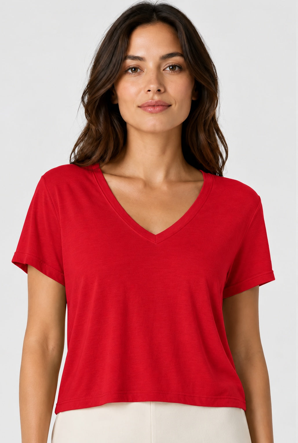 Prairie Cotton by CMC Prairie Lux Relaxed V-Neck Top - LX165
