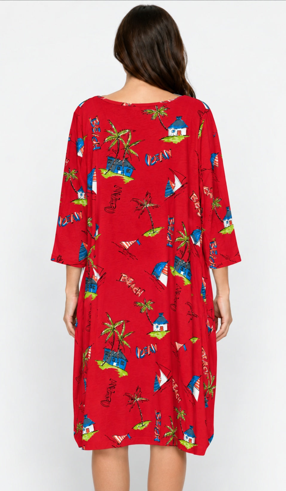 Prairie Cotton by CMC Printed Tulip Dress - OC956/P - JERSEY OCEAN CARIBE