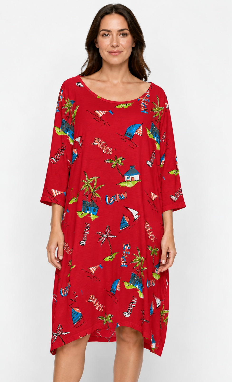 Prairie Cotton by CMC Printed Tulip Dress - OC956/P - JERSEY OCEAN CARIBE
