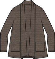 Habitat Pleated Fleece Shawl Collar Jacket - 52351 - MUSHROOM