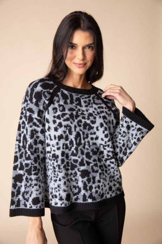 Habitat Seeing Spots Feline Fine Pullover - 88501 - SLATE