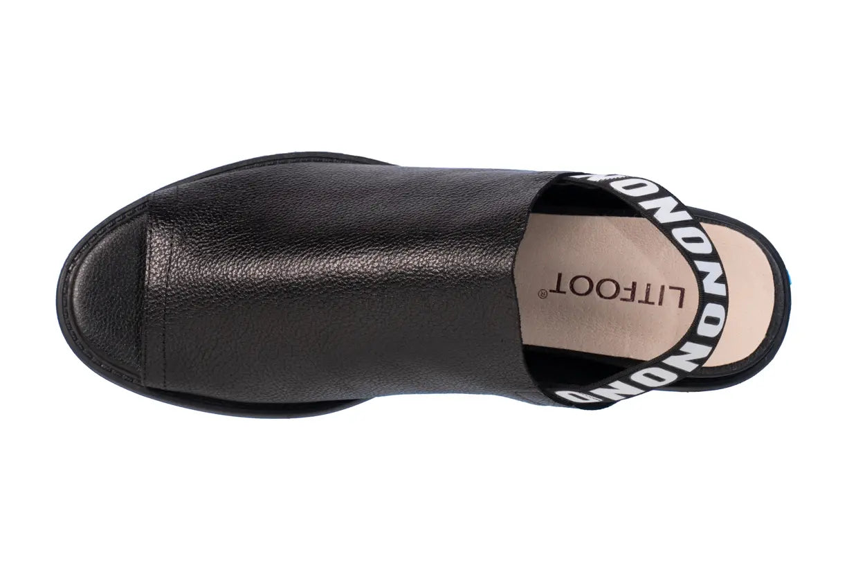 LitFoot Open Toe Slipper - BLACK