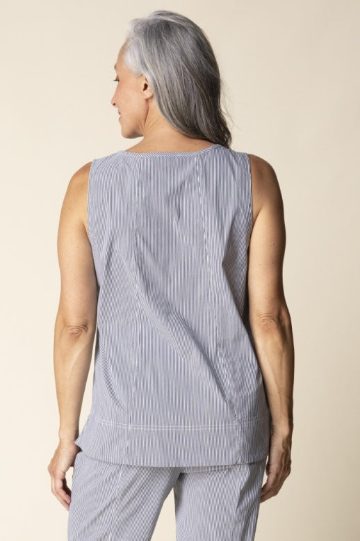 Habitat Cool Tech Stripe Seaside Tank - 18350 - NAVY