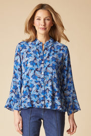 Habitat Rayon Crepe Painted Stones Flounce Shirt - 39320 - TIDE