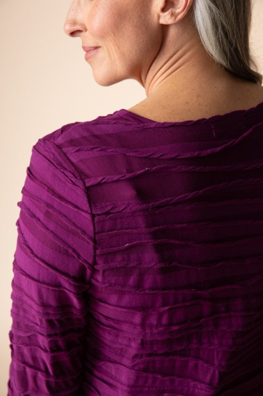 Habitat City Wave Skyline Wrap Top - 12001 - PLUM