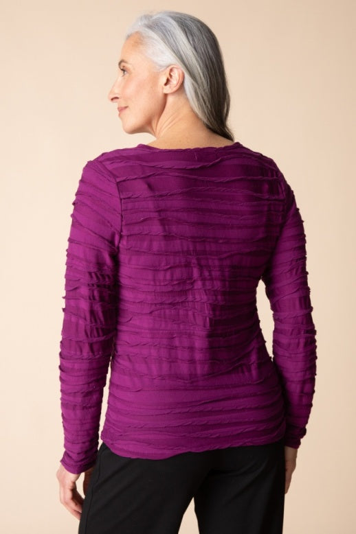 Habitat City Wave Skyline Wrap Top - 12001 - PLUM