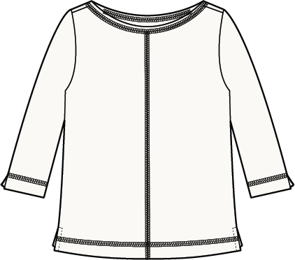 Habitat Cotton Pebble Coverstitch Boatneck - 27522 - WINTER WHITE (NOT SIENNA)