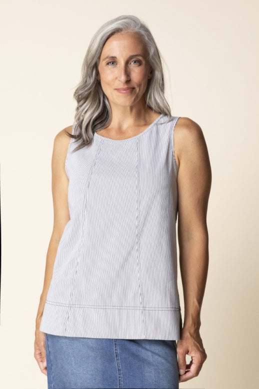 Habitat Cool Tech Stripe Seaside Tank - 18350 - WHITE
